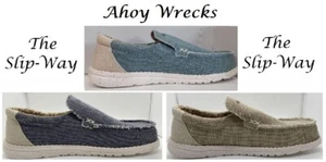 BRAND NEW WRECKS AHOY DECKS FOR DUDES LOAFER SHOES SLIP WAY ON CASUAL SNEAKERS - Picture 1 of 4