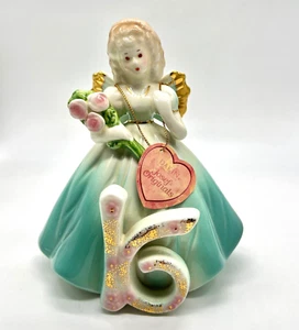 Josef Originals Sweet 16 Birthday Girl Angel Ceramic Figure with Tag Dakin - Picture 1 of 6