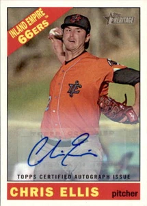 2015 Topps Heritage Minors Real One Autographs Chris Ellis ROA-186 NICE - Picture 1 of 2