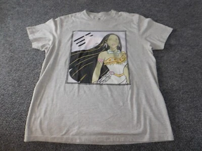 Pocahontas Womens shirt Large gray graphic Disney princess 90s movie classic - Image 1 of 4