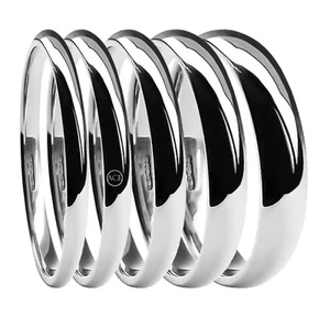 950 Platinum Court Comfort Wedding Rings Medium 2mm 3mm 4mm 5mm 6mm Bands H - Z1 - Picture 1 of 13