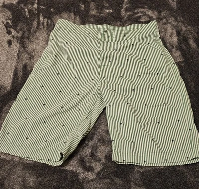 Pantalones Cortos Brooks Brothers Niños Natación Camiones Tabla Palmeras Talla 10 Rayas Verdes Foto 1 de 4