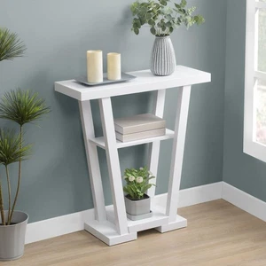 Convenience Concepts Newport 31,5 pulgadas Consola de madera rectangular estándar blanca con - Imagen 1 de 6