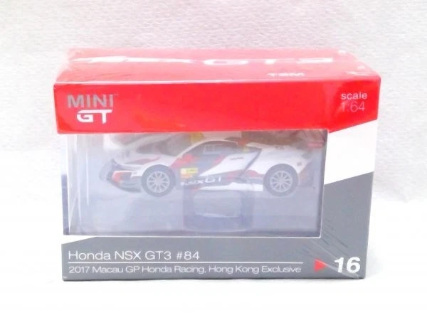 MINI GT 16 Honda NSX GT3 #84 2017 Macao GP Honda Racing Hong Kong Exclusive RHD - Immagine 1 di 2