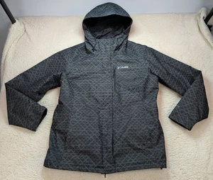 Columbia Omni-Shield Interchange Jacket Men’s XL Black Gray Hooded Waterproof - Picture 1 of 13