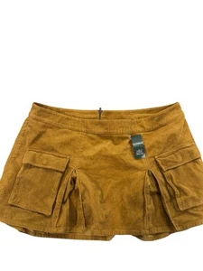Women's Plus 2x Skirt Corduroy Cargo Pleated - Wild Fable Brown Y2K 90s Skater - Picture 1 of 9