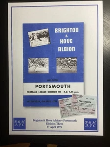 1976-77 Brighton & Hove Albion v Portsmouth Division 1 Programme PRINT - Picture 1 of 1
