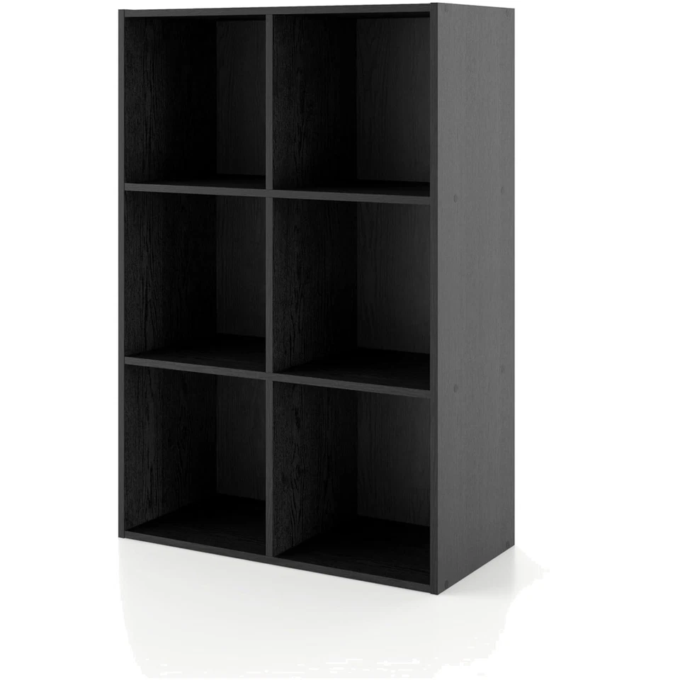 Space-Saving Stackable 6-Cube Wood Organizer - Ideal for Teen Rooms & Offices - Image 1 of 4