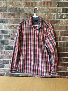 Banana Republic Red Plaid Button Up Dress Shirt Men’s Size:XL 17-17X - Picture 1 of 7