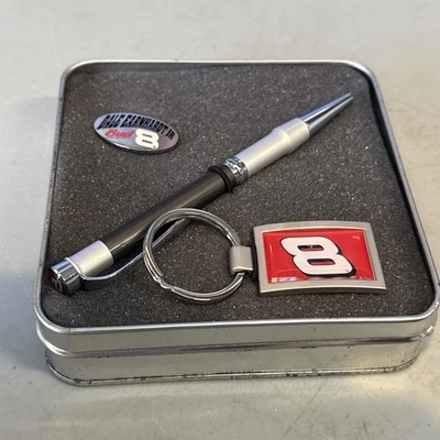 VTG Nascar Gift Set Key Chain, Pen & Pin Dale Earnhardt Jr New Open Box - Image 1 of 3