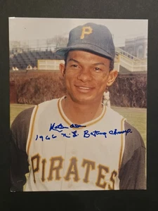 Foto firmata 8x10 Matty Alou Pittsburgh Pirates autografo scritta 1966 certificato di autenticità - Foto 1 di 2