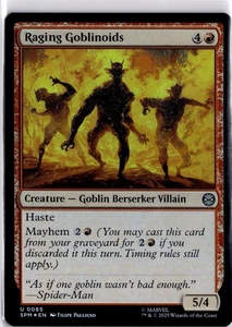 MTG Marvel Spider-Man Raging Goblinoids U0085 Foil Magic The Gathering TCG MTG - Picture 1 of 7
