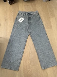 Acne Studios 1981 Monogram Baggy Fit Jeans-blue/beige.EUR 46 Brand new with tags - Picture 1 of 6