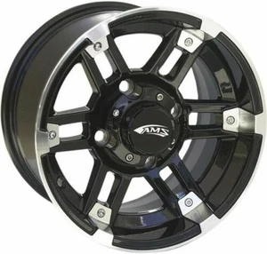 AMS Roll N 104 Wheel - 14x7 - 5+2 Offset - 4/4 - Machined Black 0230-0760 - Picture 1 of 3