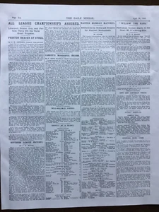 POSTER/NEWSPAPER PAGE (16th APRIL 1906) LIVERPOOL WIN TITLE AND P.N.E ARE 2nd - Picture 1 of 19