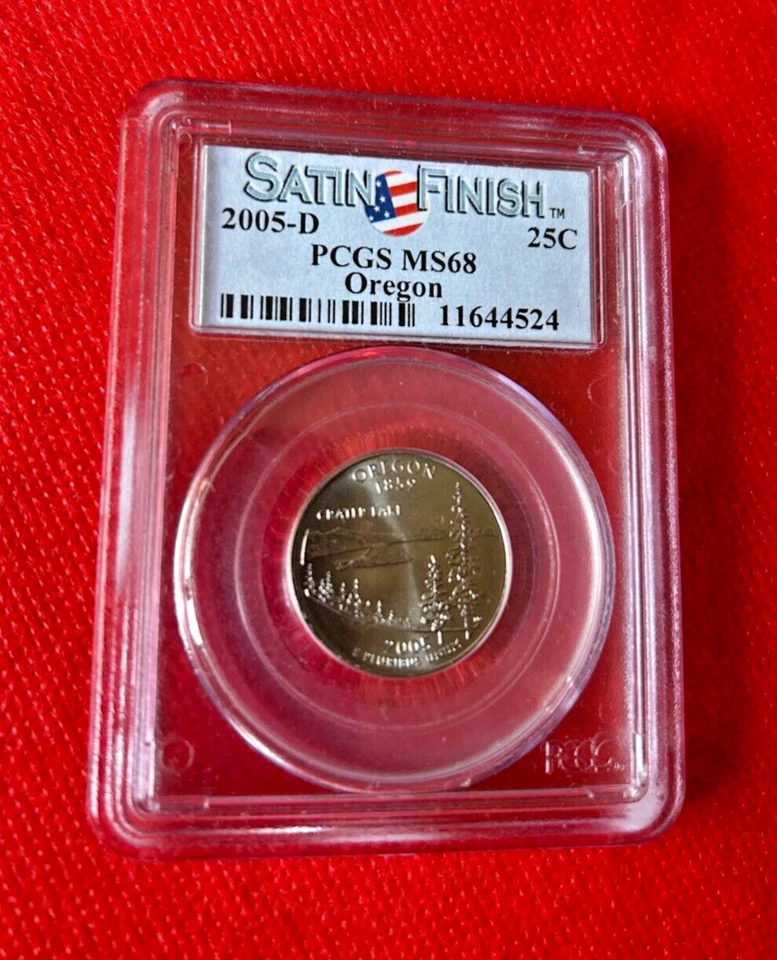 2005 D QUARTER PCGS MS 68 ORGON SATIN FINISH - Image 1 of 2
