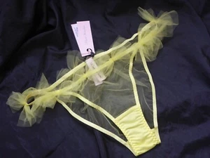 10, Agent Provocateur Fawn Brief, Sheer yellow mesh, AP size 3, NEW - Picture 1 of 10
