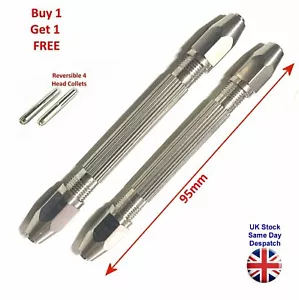 2pz Mini Spilla Vice Doppia Estremità 4 Mandrini Misura Precisione Hobby Gioielli - Foto 1 di 3