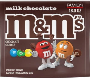 M&M'S Dark Chocolate Candy, Family Size, 18 oz Resealable Bulk Candy Bag - Picture 1 of 18