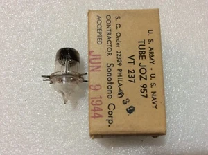 JOZ 957 / VT 237 One Sonotone Tube NOS NIB VT-237 / JOZ-957 / JAN 237 MILSPEC - Picture 1 of 3