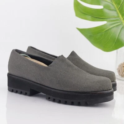 Robert Clergerie Women's Loafer Size 9 AA Platform Slip On Elastic Gray Shoe - Image 1 of 4