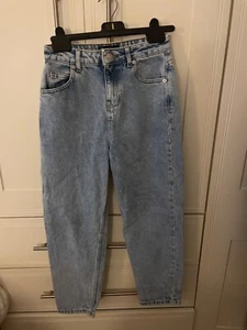 asos petite stright legged blue jeans waist 25” length 25.5” - Picture 1 of 6