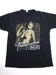 Jane's Addiction & NIN 2009 Tour Naturally Distressed Nine Inch Nails T-Shirt L - Picture 1 of 12