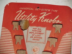 NOS Small Knob for auto car rat rod hot rod Radio Fan Heat-Beige-1/4" Bore - Bild 1 von 12