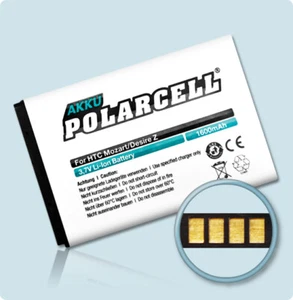 Batería PolarCell HTC BB96100 BG32100 BH11100 BA-S450 BA-S520 BA-S530 BA-S580 Accu - Imagen 1 de 1