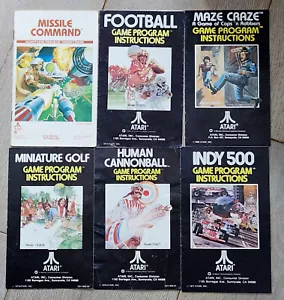 Atari 2600 various Game Manuals (Manuals Only, No Games) - Picture 1 of 21