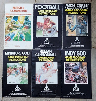 Atari 2600 various Game Manuals (Manuals Only, No Games) - Image 1 of 3