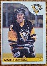 1985-86 TOPPS MARIO LEMIEUX ROOKIE RC HOCKEY CARD #9 EX-NM+ NICE CARD! *YCC*