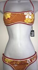 NWT Dsquared2 Women's Orange Two Piece Bikini Swimsuit EU 40 USA Xs