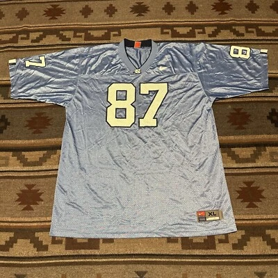 North Carolina Tar Heels Jersey Men’s XL Blue Nike UNC #87 Football A7 - Image 1 of 4