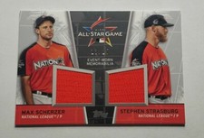 2017 Topps Update Max Scherzer/Stephen Strasburg All Star Game Dual Relic #13/25