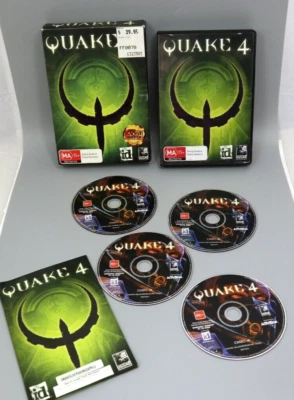 QUAKE 4 Windows 2000/XP PC DVD ROM 4 Discs with Manual Video Game - Image 1 of 4