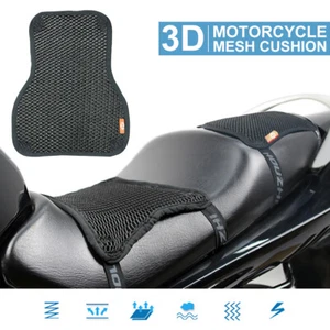 Motorcycle Seat Cover 3D Mesh Protector Insulation Cushion Breathable Universal - Picture 1 of 14