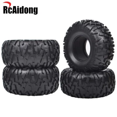 4Pc RC Rubber F/R Tires Set Für Tamiya Chassis BlackFoot Monster beetle Tyre ORV - Bild 1 von 4