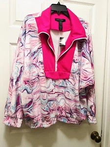 Ashley Stewart Watercolor Active Scuba Athleisure 1/4 Zip Jacket Sz 18/20 NWT - Picture 1 of 5