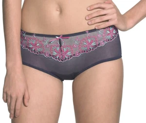 Panache Panties - Ariza Brief 5052 - Midnight/Fuchsia BNWT LOW RISE - Picture 1 of 1