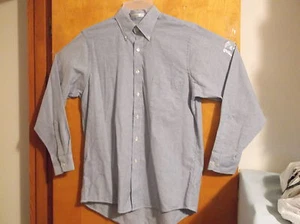  NEW "VAN HEUSEN" MEN'S  DRESS BLUE OXFORD  SHIRT...SIZE 15.5...34/35 - Picture 1 of 4