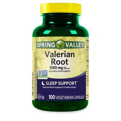 Cápsulas de raiz de valeriana Spring Valley, 500 mg, 100 unidades - Imagem 1 de 4