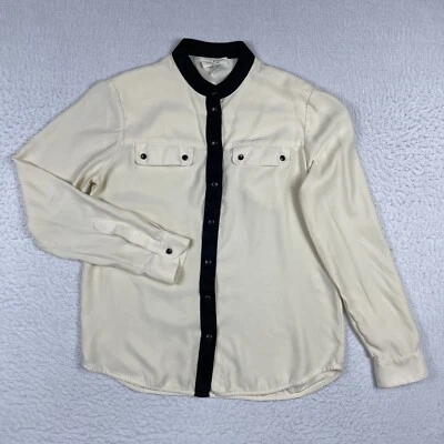Rag & Bone Blouse Womens Small Snap Silk Career Business Office Academia - Image 1 of 4
