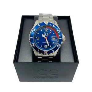 Ice Watch ICE steel Blue Silver Medium 3H Herrenuhr blau Edelstahl NEU - Bild 1 von 5