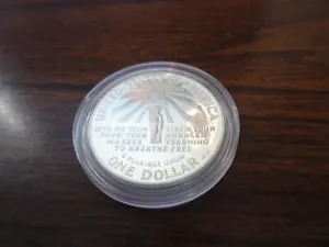 1986 $1 Dollar Ellis Island Liberty Silver Coin ONE OUNCE SILVER W/ FREE SHIP - Picture 1 of 2