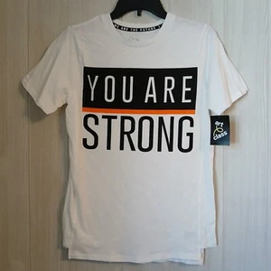 Art Class Boys Size XL (16) White You Are Strong Classic Casual Cotton T-Shirt - Picture 1 of 9