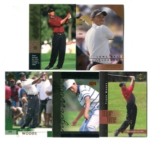 Tiger Woods 5 Golf Trading Card Lot PGA TOUR GOLFER GOLFING (LOT 56) - Imagen 1 de 1
