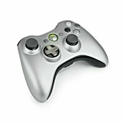 OEM Genuine Microsoft Xbox 360 Wireless Video Game Controller Silver Gray Twist - Image 1 of 2
