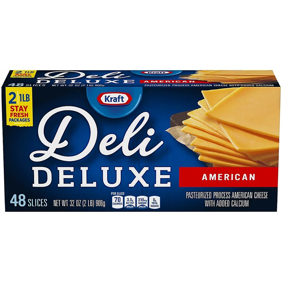 Kraft Deli Deluxe American Cheese Slices, 48 ct. - Image 1 of 4