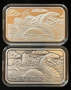 Lochness Monster Kody Duncan & Albannach Metals 2x 1 Oz .999 Silber Kunstbarren Set - Bild 1 von 6